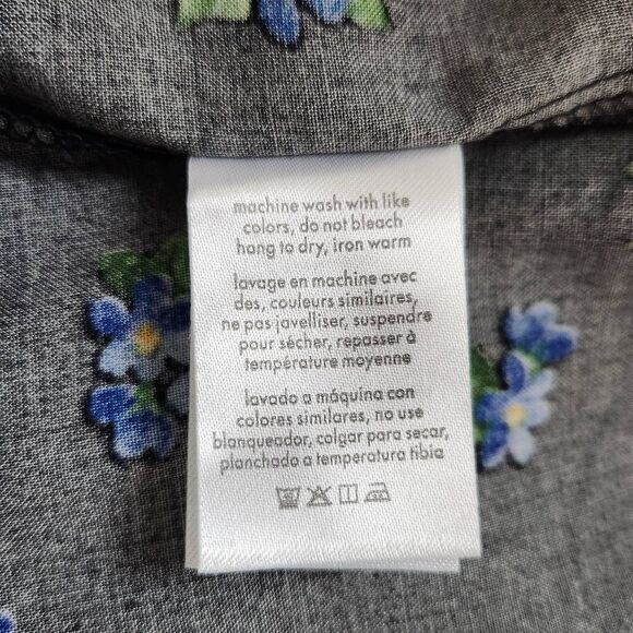 WeWoreWhat Black Floral Cropped Blouse NWT Size Large Boho Floral Blouse - Picture 10 of 10